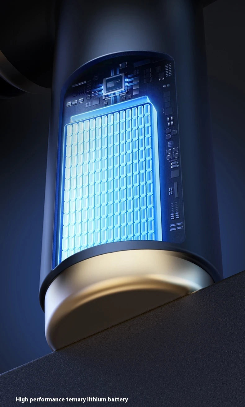 High power portable wireless vacuum cleaner, compatible with both car and home use, equipped with various accessories