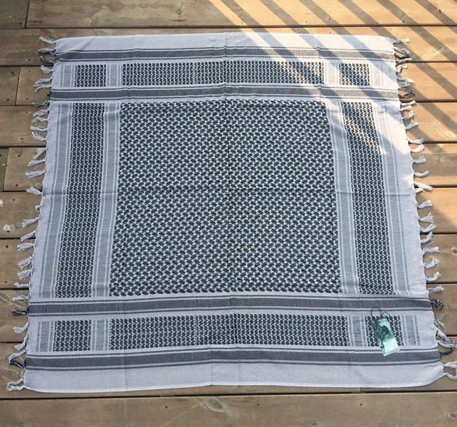 Keffiyeh Tactical Desert Scarf Wrap Shemagh Head Neck Arab Scarf Keffiyeh Scarf Wrap for Men And Women - AMULET RING STORE