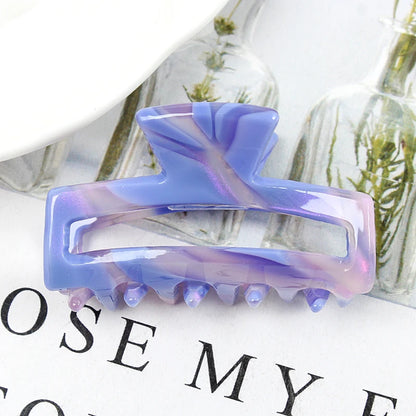 Mini Women's Hair Clips Colorful Geometric Hollow Crab Claw Clip Acetate Leopard Print Fashion Girls Hairpin Hair Accessories - AMULET RING STORE