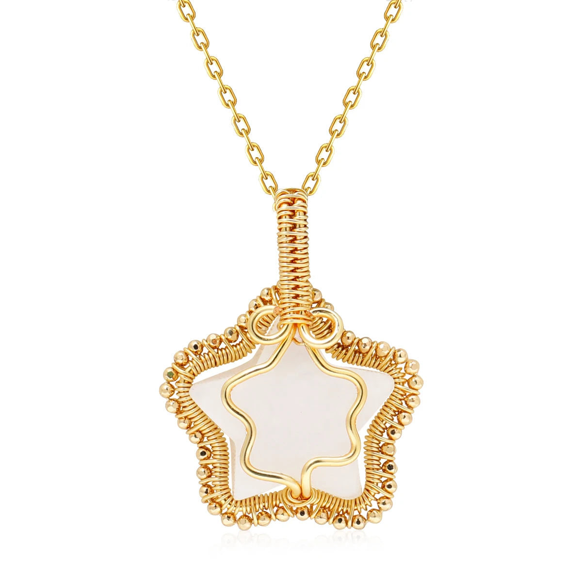 Labradorite Rainbow Moonstone Gemstone Pendant Copper Wire Wrapped Labradorite Jewelry Labradorite Necklace With Chain and Box