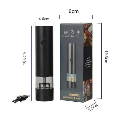 USB Rechargeable Electric Salt and Pepper Grinder Adjustable Coarseness Large Capacity Auto Spices Grinders Kitchen Cooking Tool - AMULET RING STORE