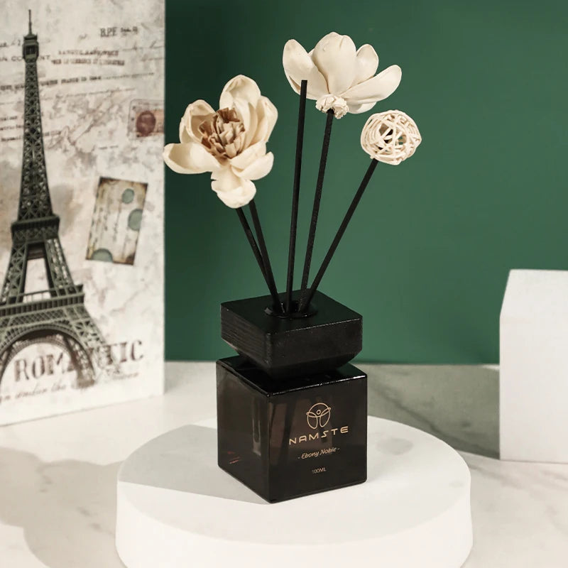 NAMSTE 100ML Fireless Reed Diffuser Oil Fragrance Replacement Stick Aroma Oil Reed Diffuser Set Scent Air Purifier For Home - AMULET RING STORE