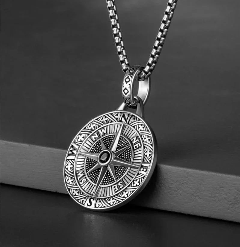 Seven Angels Magic Circle Solomon's Seal Necklace Pendant Men's Lucky Amulet