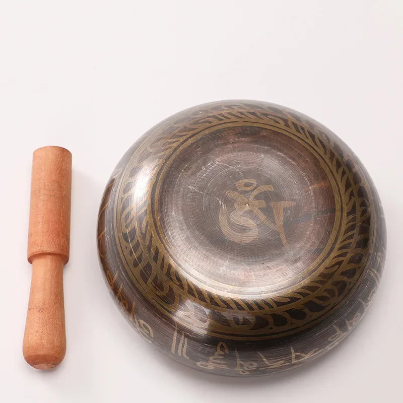 Nepal Handmade Bronze Singing Bowl Healing Meditation Yoga Tibetan Singing Bowls Sound Therapy Percussion Instruments - AMULET RING STORE