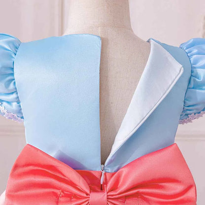 Baby Girl Dot Princess Party Dress Kids 1st Birthday Baptism Tutu Dresses Toddler Girl Fluffy Pleated Summer Gown Infant Costume