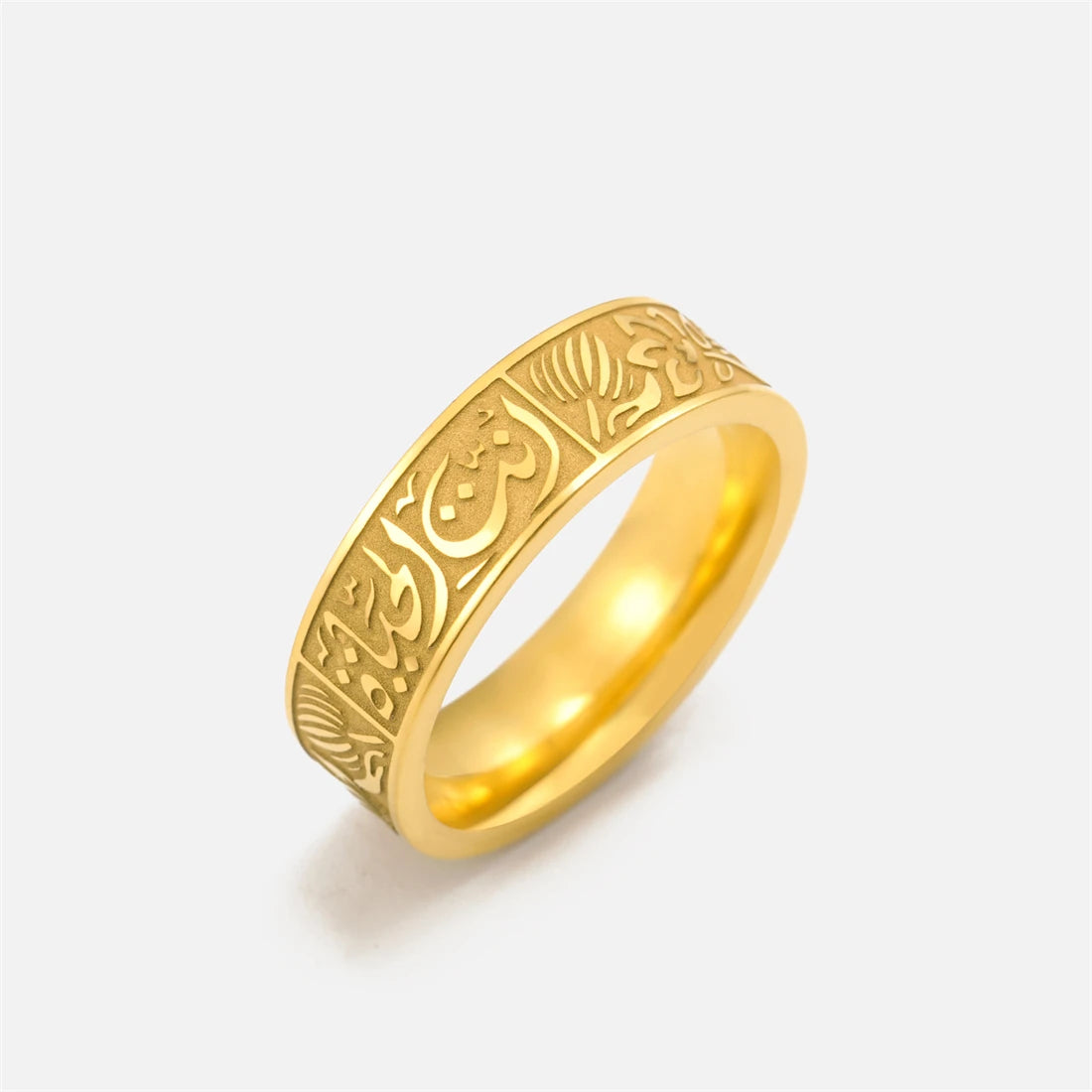 EUEAVAN Muslim Arabic Letter Engraved Ring