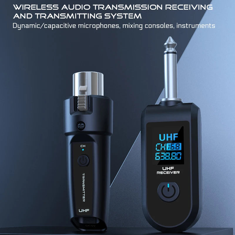 Wireless Microphone Converter XLR or 6.5 Transmitter and Receiver Microphone Wireless System for Dynamic Microphone