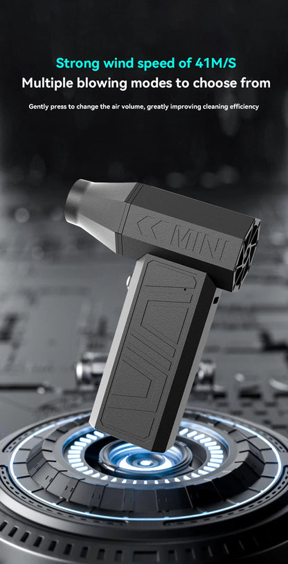 New 200000RPM Powerful Blower Vacuum Dust Cleaner Violent Fan Type-C Charging Strong Winds Brushless Turbo Jet Blower