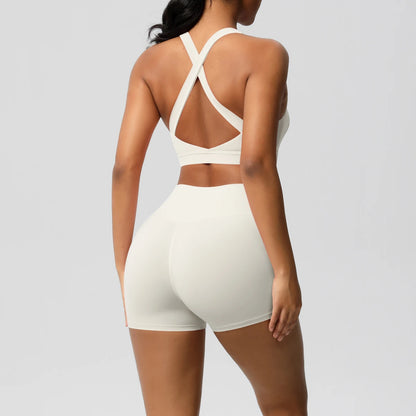 2PCS Yoga Set Nude Feeling Workout Sets Women Tracksuit Gym Push Up Fitness Running Workout Sportwear Sport Bra Leggings Suit