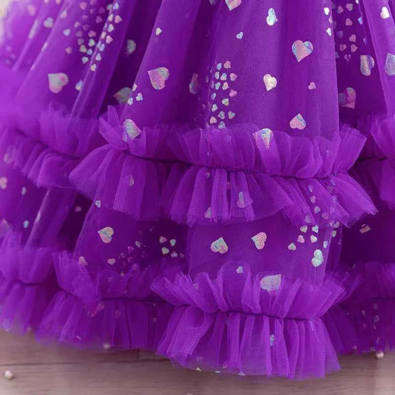 New Single Shoulder Bow Girl's Princess Dress Children's Day Performance Evening Dress Birthday Party Girl's Baby Dress