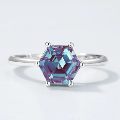 ALLNOEL Natural Alexandrite 925 Silver Ring Health rings for Women Weight Loss Fatigue Pressure Fatigue Relief Yoga Jewelry Gift