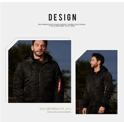 Men's winter jacket is very stylish waterproof and windproof, thickened with padded