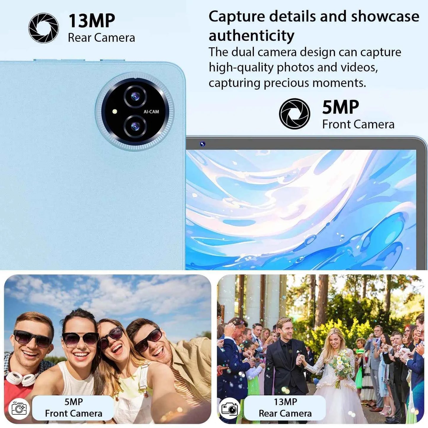 2025 Relndoo 11 Inch Android 15 Tablet , 24GB(4+20 Expanded) RAM+128GB ROM, IPS HD Screen, 5G WiFi, T615 Processor, GPS, Type C