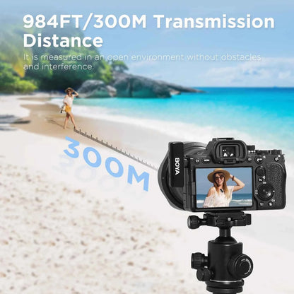 BOYA BOYALINK 2 Wireless Lavalier Microphone for iPhone Android DSLR Cameras Smartphone Gaming Youtube Video Recording Streaming