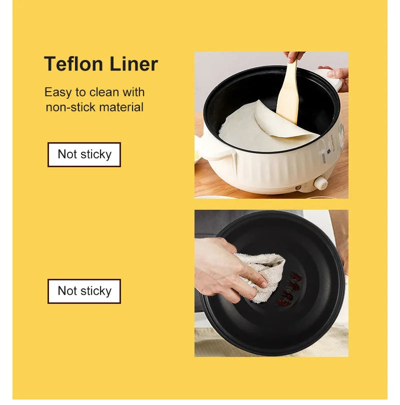 Electric MultiCooker Multifunctional Rice Cooker Frying Pan Non-stick Cookware Multi Soup Hotpot for Kitchen 1.7L/2.7L/3.2L - AMULET RING STORE