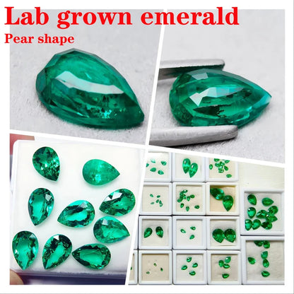 emerald Cut Lab Grown Columbia Emerald Natural color for DIY Jewelry Making Materials with Certificate Factory Wholesale price