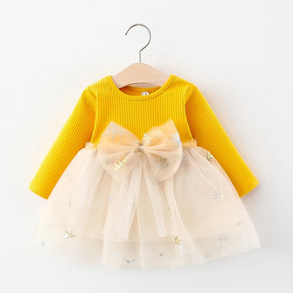 Bear Leader Newborn Bebes Princess Dresses Autumn Christmas Fashion Infant Girl Ruffles Costume Vestidos Cute Bear Bags 0-2Y