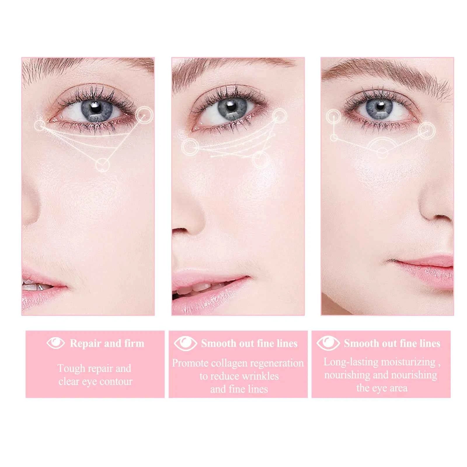 Retinol Eye Cream Stick Fade Fine Line Remove Wrinkle Eye Bags Anti-Puffiness Dark Circle Smoothing Firming Under Eye Skin Care
