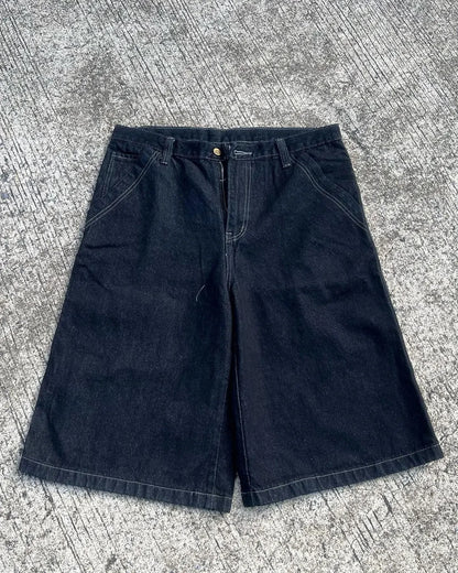 2025 American Vintage Old Baggy Slim Machete Denim Shorts Female Y2K Harajuku Hot Girl Washed Hole Denim Cropped Pants Tide - AMULET RING STORE