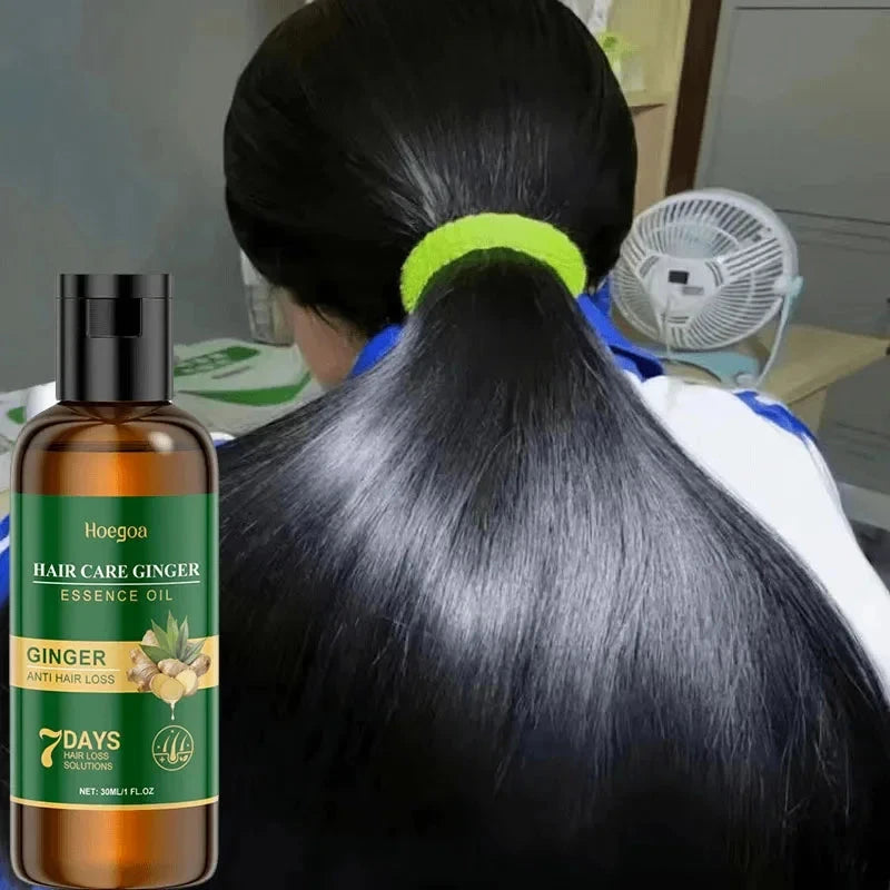 Ginger Hair Growth Serum 7 Days Fast Regrowth Essential Oil Anti Hair loss Prevent Hair Dry Frizzy Damaged Repair Care Products