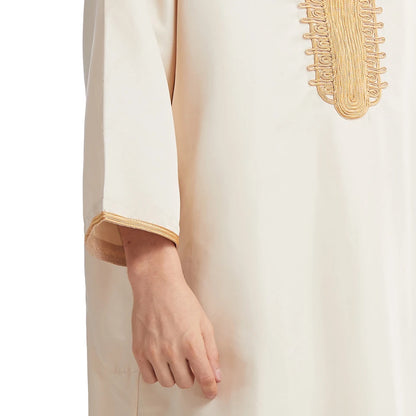Jubba Thobe For Man Islamic Muslim Clothing Fashion Moroccan Saudi Arabic Dubai Oman Adult Long Sleeve Plus Size Casual Kaftan