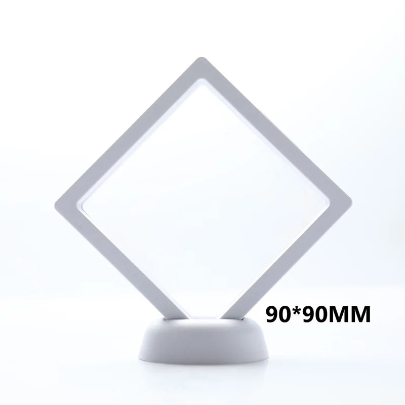 1Pc PE Film Jewelry Storage Box Brooch Coin Gems Jewelry Storage Box Dustproof Exhibition Decoration Floating Ring Case - AMULET RING STORE