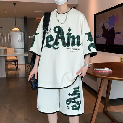 Youth Fashion Short Sleeve T-Shirt Shorts Summer Tracksuit