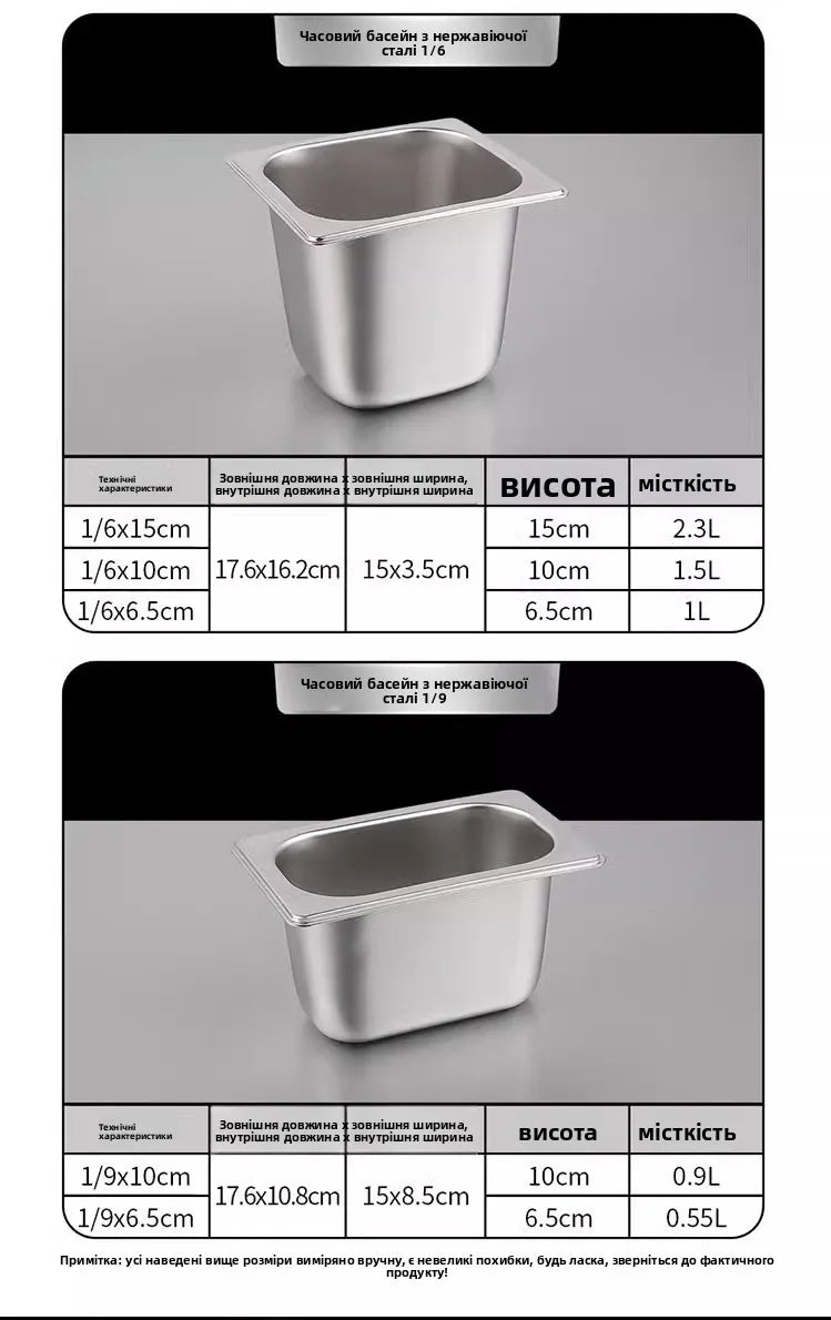 Stainl Steel Rectangular Covered Small Seasoning Box Food Container Thermal Rectangular Basin for Restaurant Kitchen - AMULET RING STORE