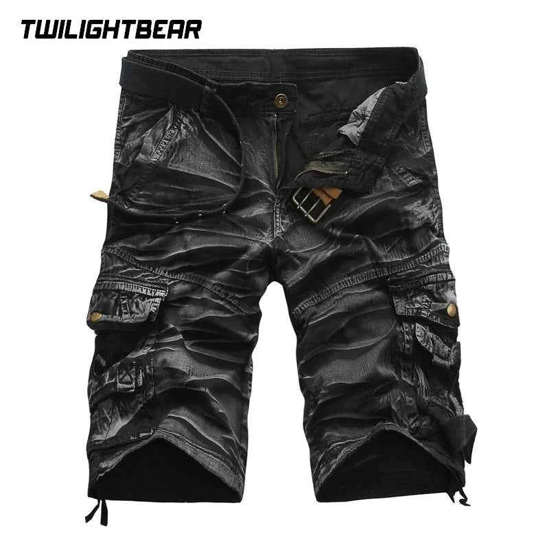 Summer Men's Cargo Shorts Multi Pocket Shorts High Quality Steetwear Cotton Camouflage Shorts Men Clothing Workwear shorts AF19