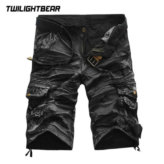 Summer Men's Cargo Shorts Multi Pocket Shorts High Quality Steetwear Cotton Camouflage Shorts Men Clothing Workwear shorts AF19