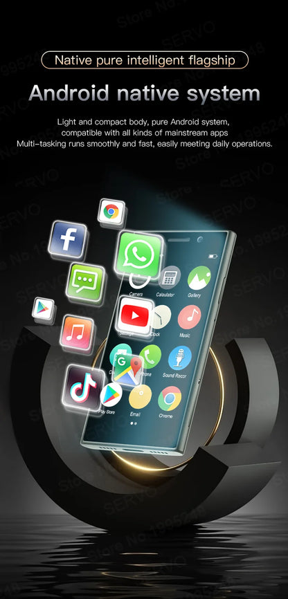 2024 New SERVO S24 Mini 4G Global Smartphone Android System Google Store 2000mAh Facial Unlock Small Smartphones Latest Upgrade - AMULET RING STORE