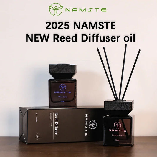 NAMSTE 100ML Reed Diffuser Stick Fragrance oil Aromatherapy Flameless Hotel Home SPA Aromatherapy Air Freshener Fragrance Scent - AMULET RING STORE