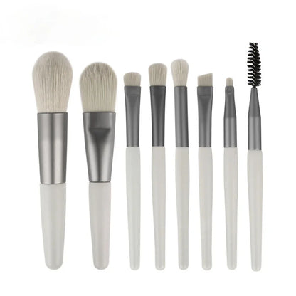 8Pcs Makeup Brushes Pro Pink Brush Set Powder EyeShadow Blending Eyeliner Eyelash Eyebrow Make Up Beauty Cosmestic Brushes - AMULET RING STORE