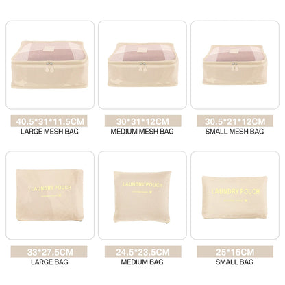 8/7/6 Pieces Set Travel Organizer Storage Bags Suitcase Packing Cubes Set Cases Portable Folding Luggage Clothes Shoe Tidy Pouch - AMULET RING STORE