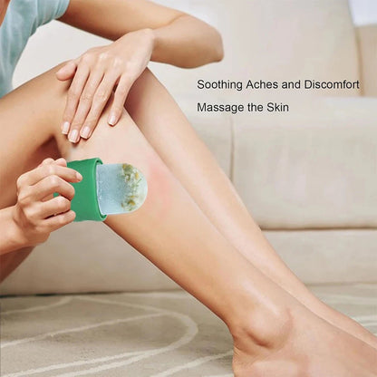 2 in 1 Ice Cube Facial Roller Jade Face Massaer Roller Gua Sha Face Lifting Device Reduce Edema Neck Eye Beauty Care Device