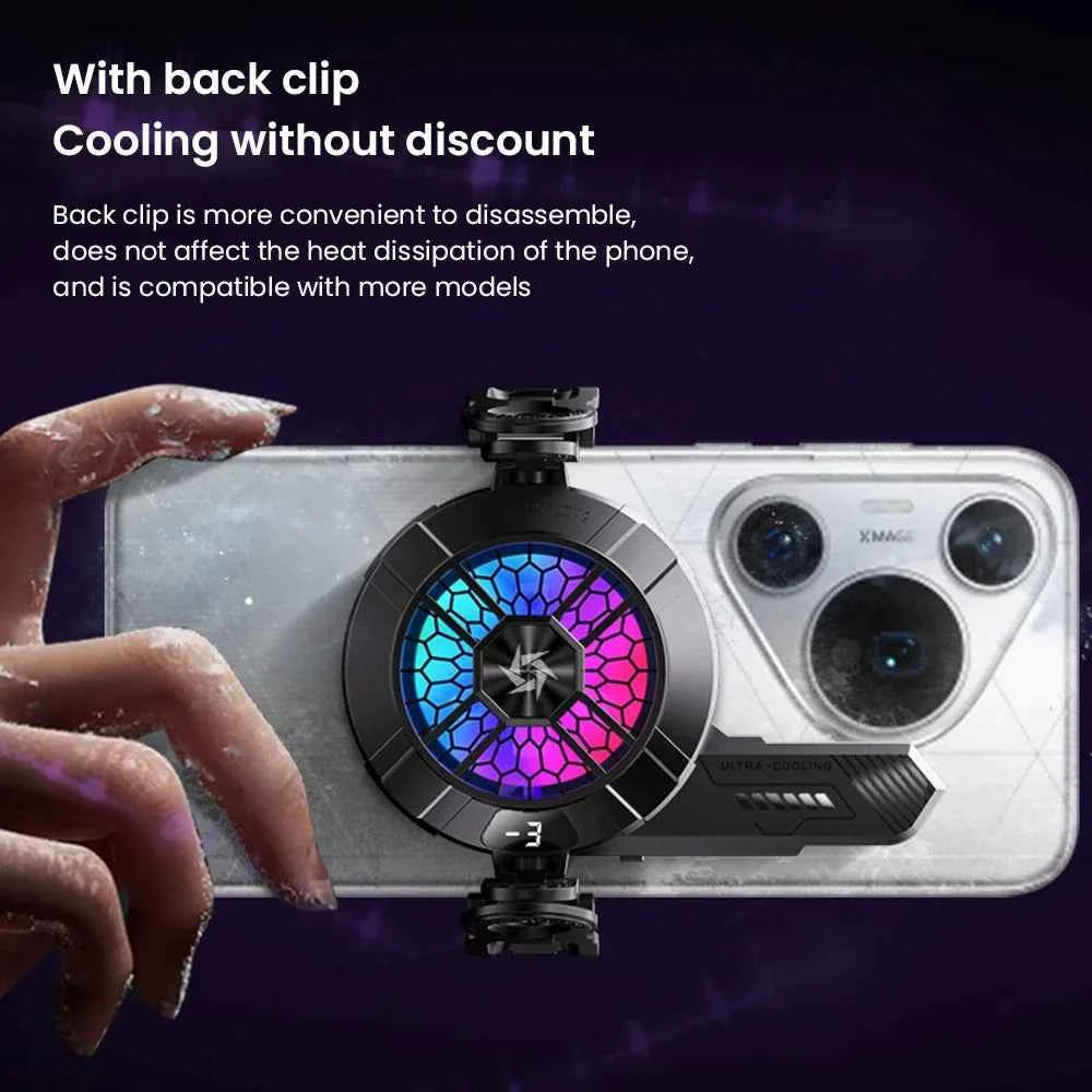 Mobile Phone Semiconductor Cooler "6"Shaped Semiconductor Cooling Fan Radiator for IOS Android SL33 Back-clip Magnetic Heat Sink