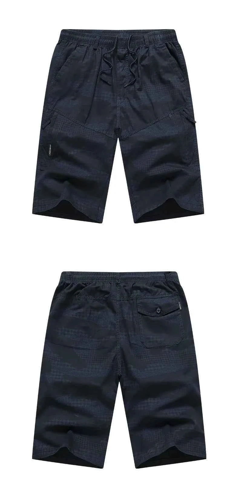 Classic Cargo Shorts Men Zipper Pocket Casual Knee Shorts Loose Straight Cotton Work Shorts Man Clothes