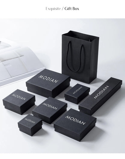 MODIAN 925 Sterling Silver Classic Oval Royal Blue Cubic Zirconia Ring For Women Wedding Engagement Statement Fine Jewelry