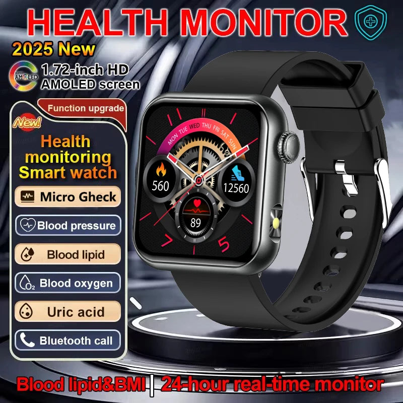 2025 New LED Women AI Smart Diagnosis Smart Watch HRV+PPG Blood Pressure Blood oxygen Health monitor IP68 NFC Smartwatches ﻿