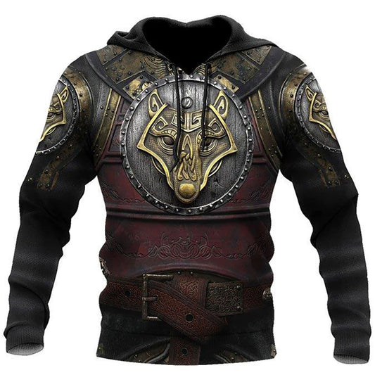 Nordic Pirates Hoodie For Men Street Hip Hop Vintage Clothes Autumn and Winter Casual Sweatshirts Fashion Oversized Hooded Shirt
