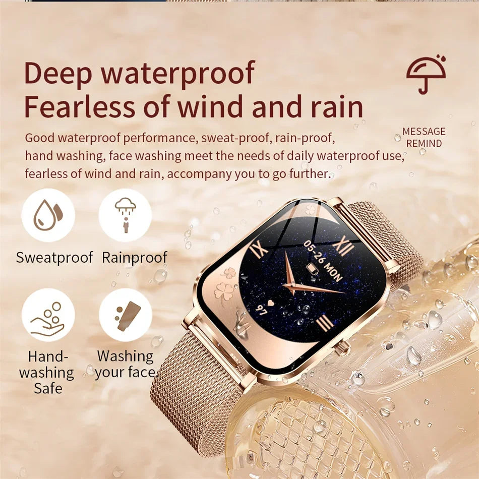 2025 New Xiaomi Fashion Women Smartwatch AMOLED HD Screen Heart Rate Blood Oxygen Monitoring BT Call Sports Smartwatch Woman