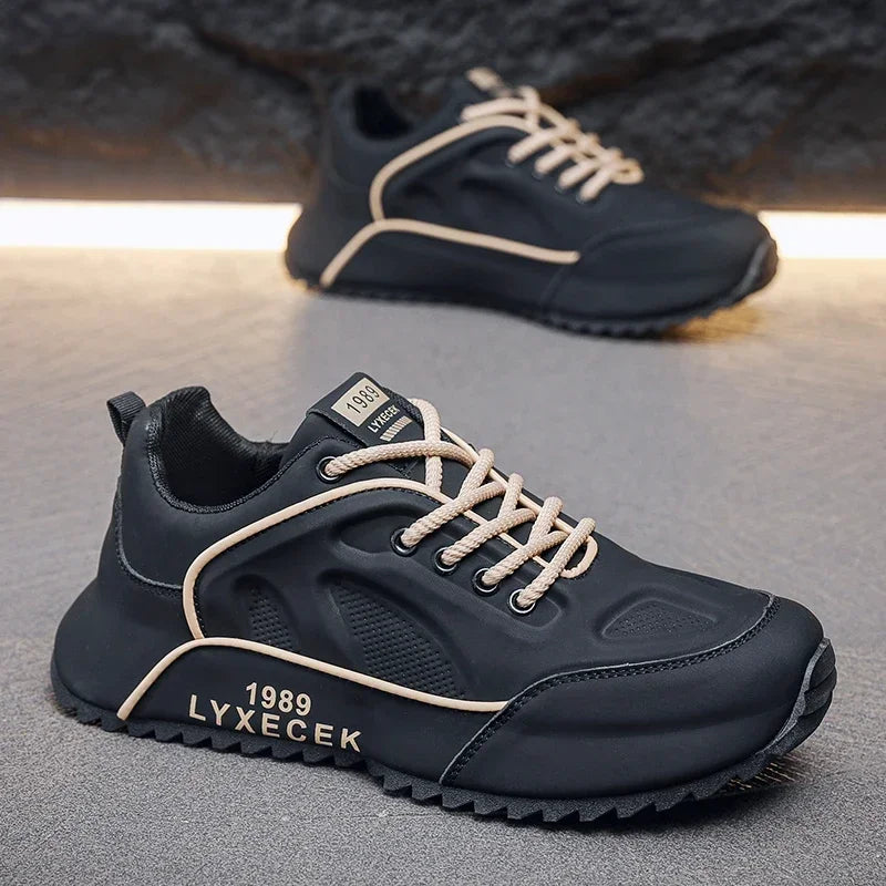 Leisure Sports Shoes Men's New Increase Thick Sole Non-slip Vulcanized Running Bag with Breathable Spring and Autumn Men's Shoes - AMULET RING STORE