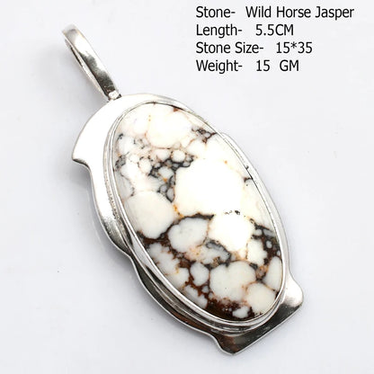 Genuine Moonstone Rose Quartz Pyrite Azurite  Pendant