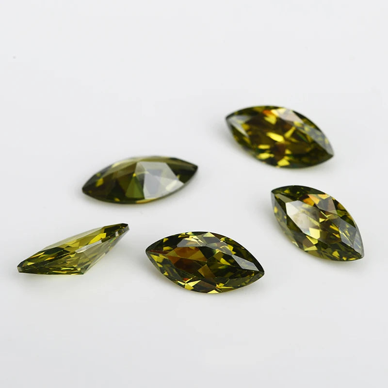 Size 1.5x3mm~10x20mm Marquise Shape 5A CZ Stone Synthetic Gems Color Cubic Zirconia For Jewelry - AMULET RING STORE