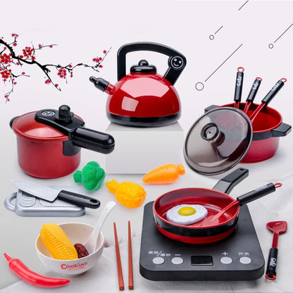Kitchen Toys Set Kitchen Utensils Children's Simulation Education Pretend Play For Kids Girl Cooking Baby Cutting Fruit Cooking