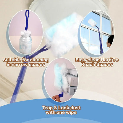 Bulk Duster Brush Disposable Duster with Replace Head Refills For Cleaning Home Office Blinds Car Surface Duster Cleaning Tool - AMULET RING STORE