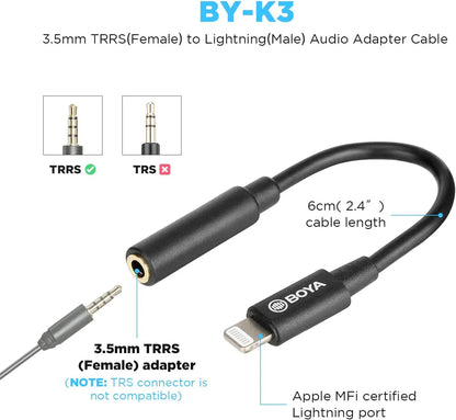 BOYA BY-MM1 Professional Cardioid Shotgun Microphone for iPhone Android Smartphone PC Canon Nikon DSLR Camera Recording Vlog