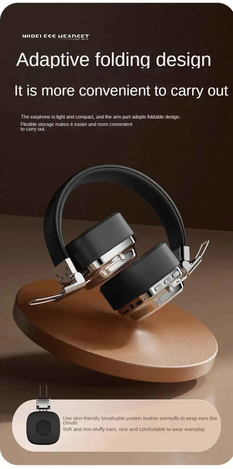 2025 New Retro On Ear Headphones Wireless Bluetooth Headsets DJ Stereo Sounds Bluetooth 5.3 Foldable Headset Gamer Choice