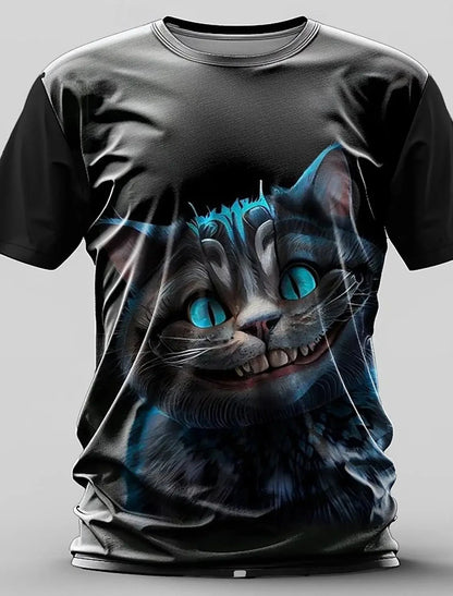 Men's Animal Funny T Shirt Short Sleeve T shirt 3D Print O-Neck Shirt Exaggerated Designer Party Summer Casual Clothing Apparel - AMULET RING STORE