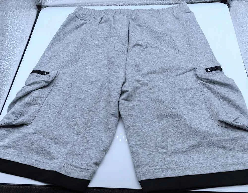 Mens Summer Cargo Shorts Cotton Workout Fitness Shorts Breathable Jogger Training Gyms Bodybuilding Multi Pocket Yellow Shorts